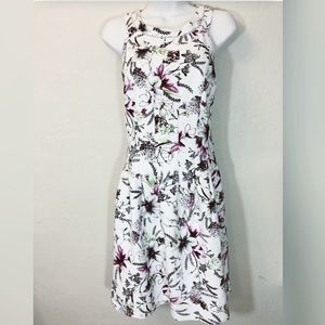 White house black market sleeveless floral dress
