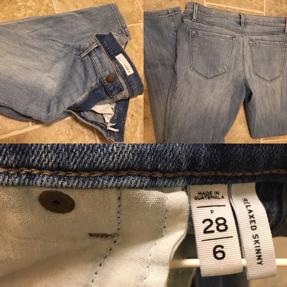 LOFT | Relaxed Skinny Light Wash Jeans | EUC