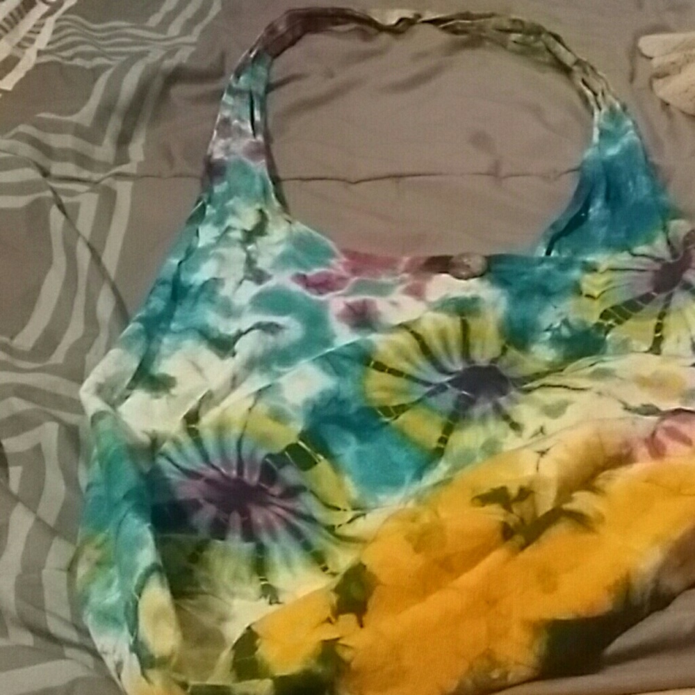 Tie dye messenger bag