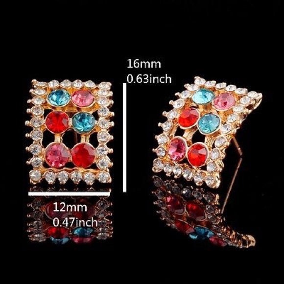 Square shape earrings - Picture 4 of 4