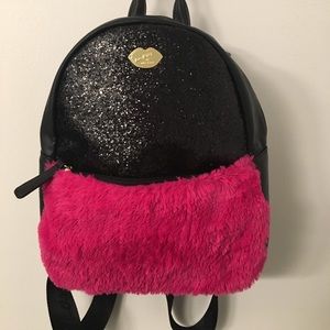 Betsey Johnson leather sequin backpack never used