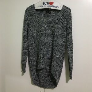 High low cute gray sweater