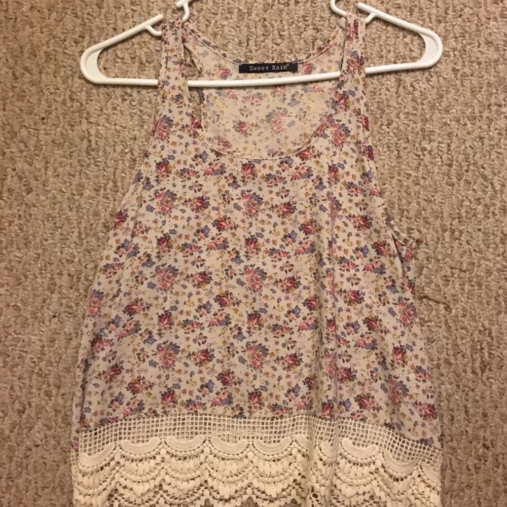 Sweet Rain Floral Tank Top