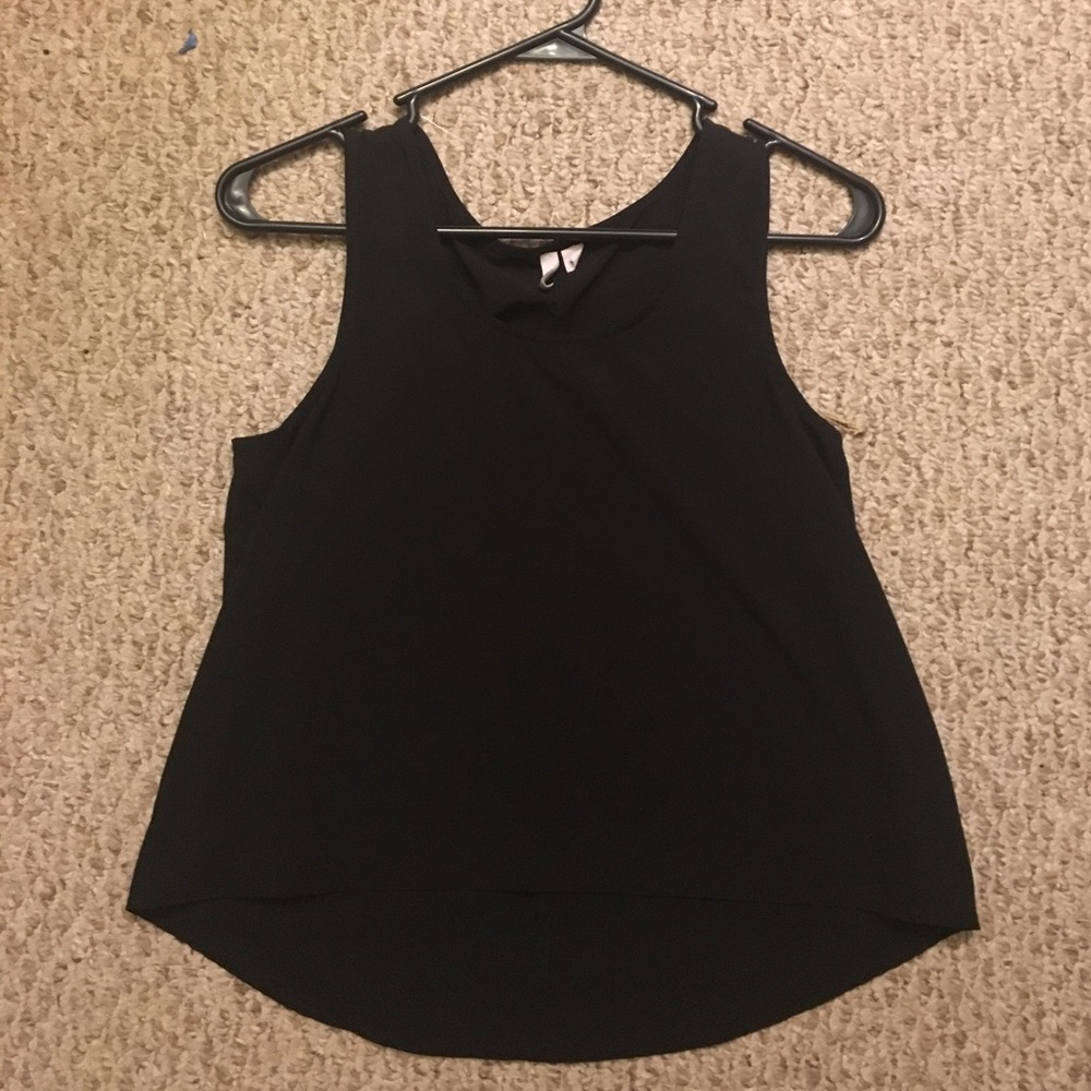 French Black Silk Top