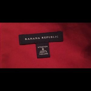 Banana Republic RED front slit Pencil Skirt