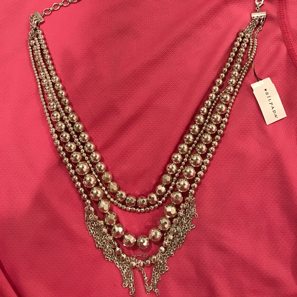 Silver chunky necklace