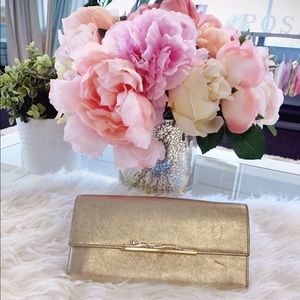 Cartier Gold Lambskin Wallet Clutch