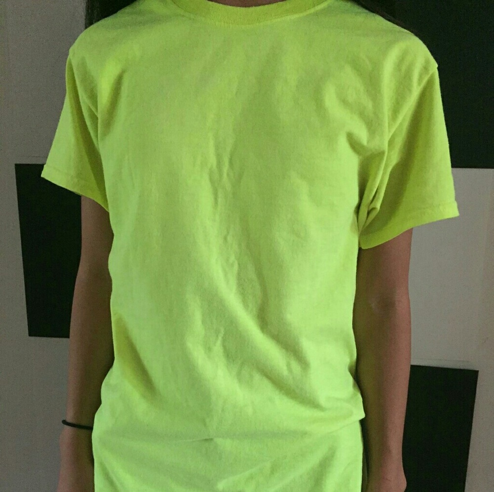 Neon yellow plain shirt