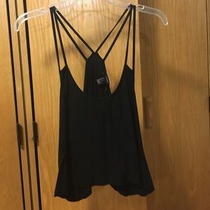 Strapping Black Crop Tank Top