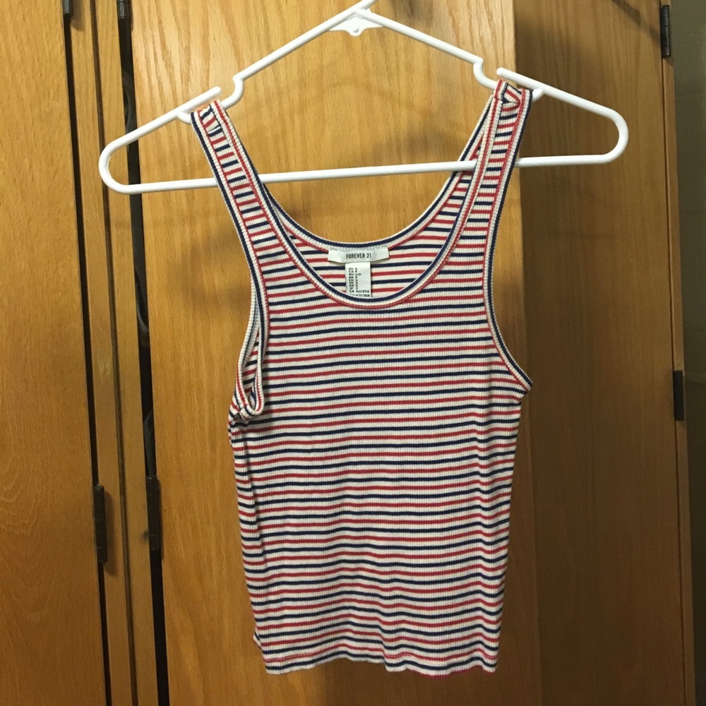 Striped Crop Tank Top