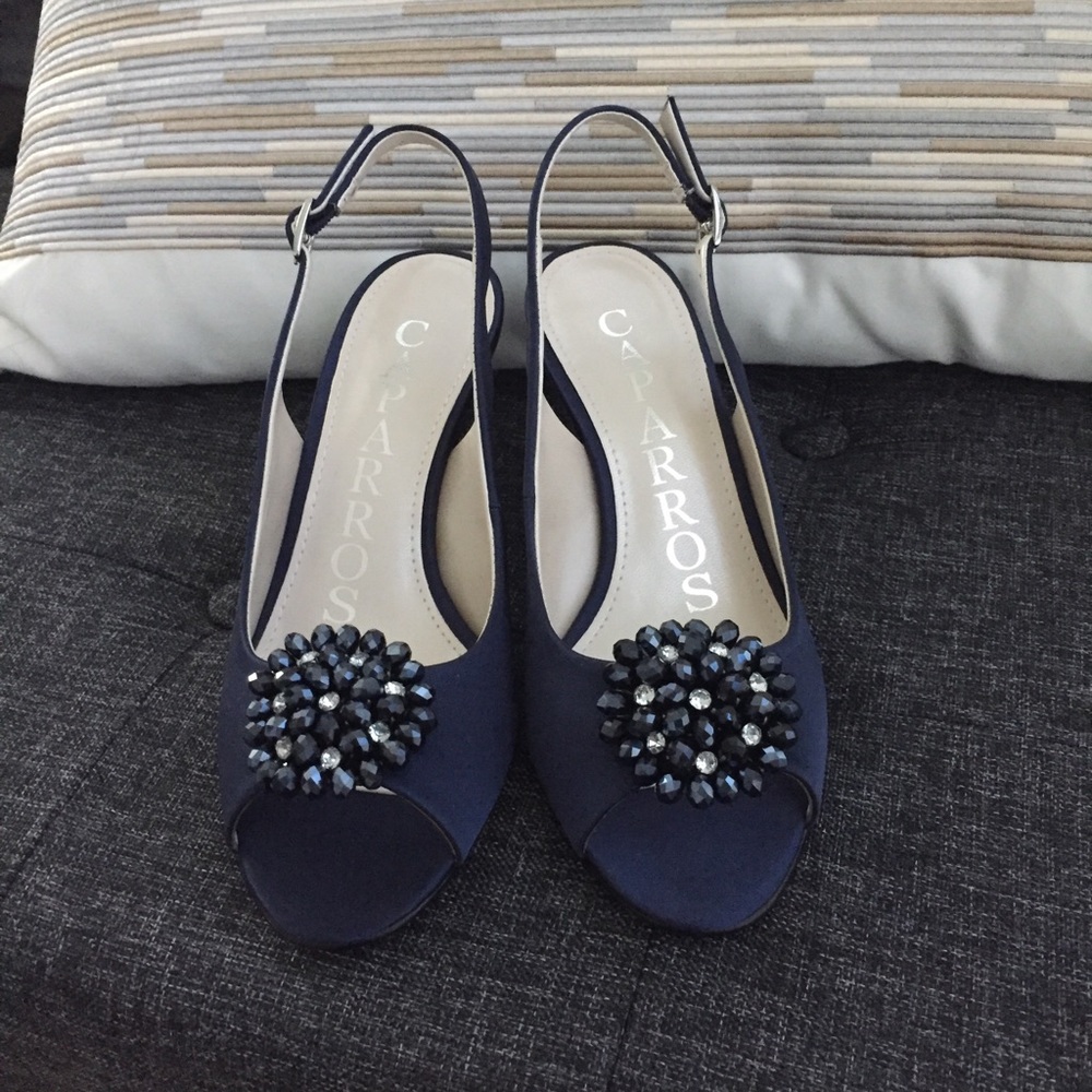Caparros Zurina Slingback Pump - Blue Satin