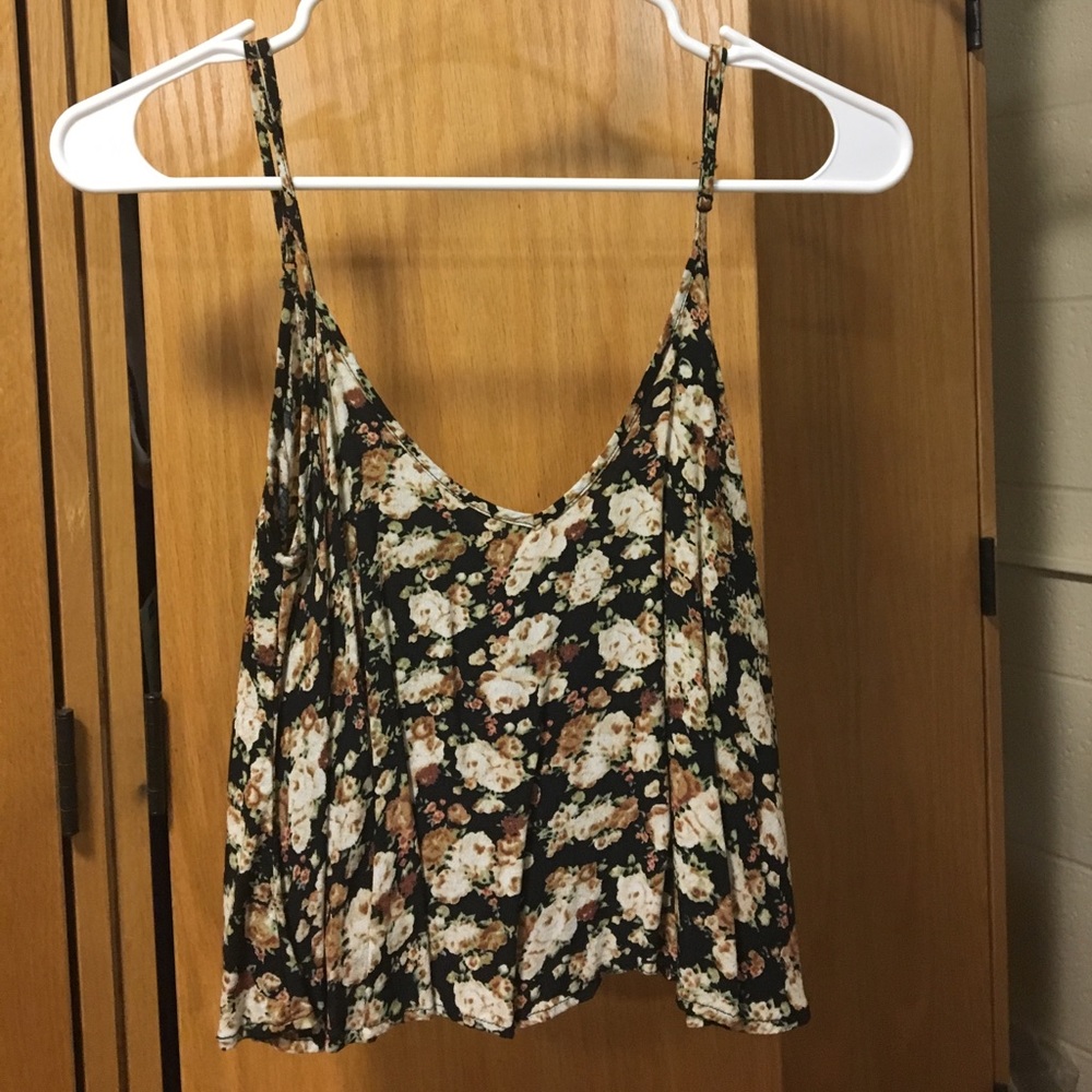 Floral Print Crop Tank Top