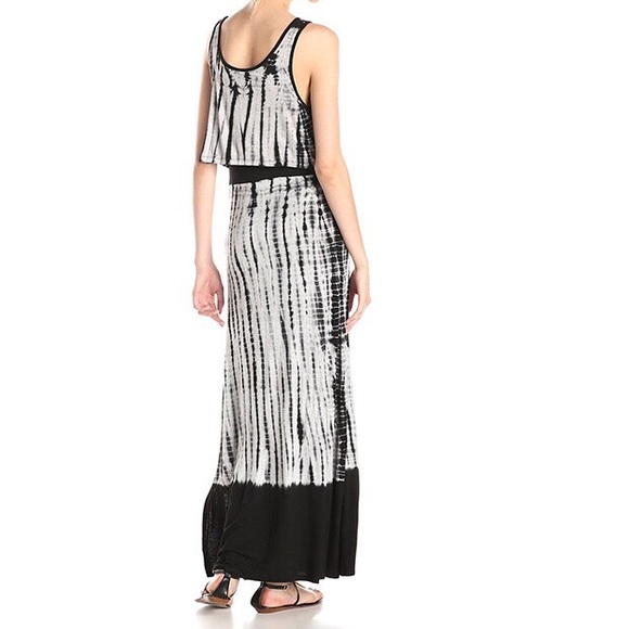 B/W maxi dress  DRC158 - Picture 3 of 4