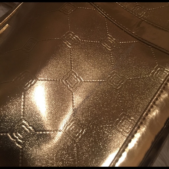 Gold "BCBGMAXAZRIA" Tote - Picture 3 of 4