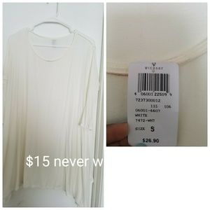 White long sleeved top