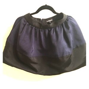 Express blue and black skirt