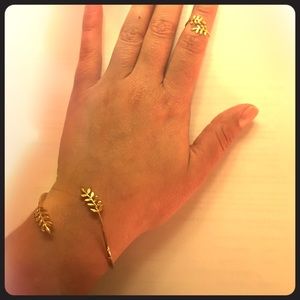 Gorjana Olympia cuff and matching midi ring