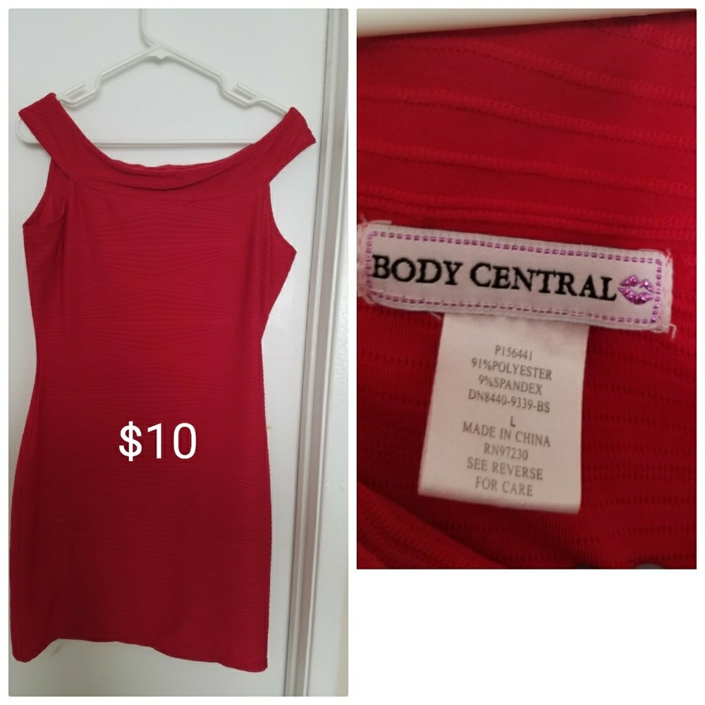 Red fitting dress