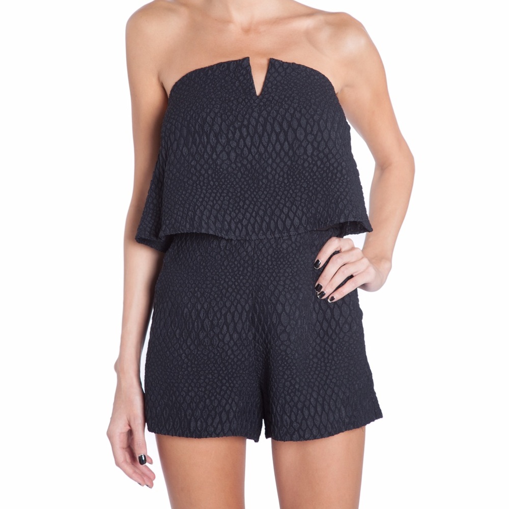 Strompless Romper Black Reptile - Picture 2 of 7