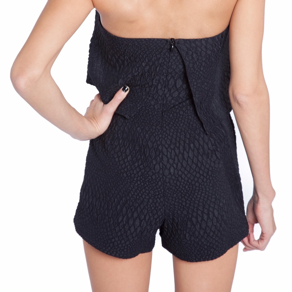 Strompless Romper Black Reptile - Picture 3 of 7