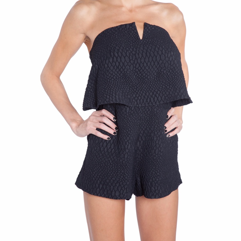 Strompless Romper Black Reptile - Picture 5 of 7