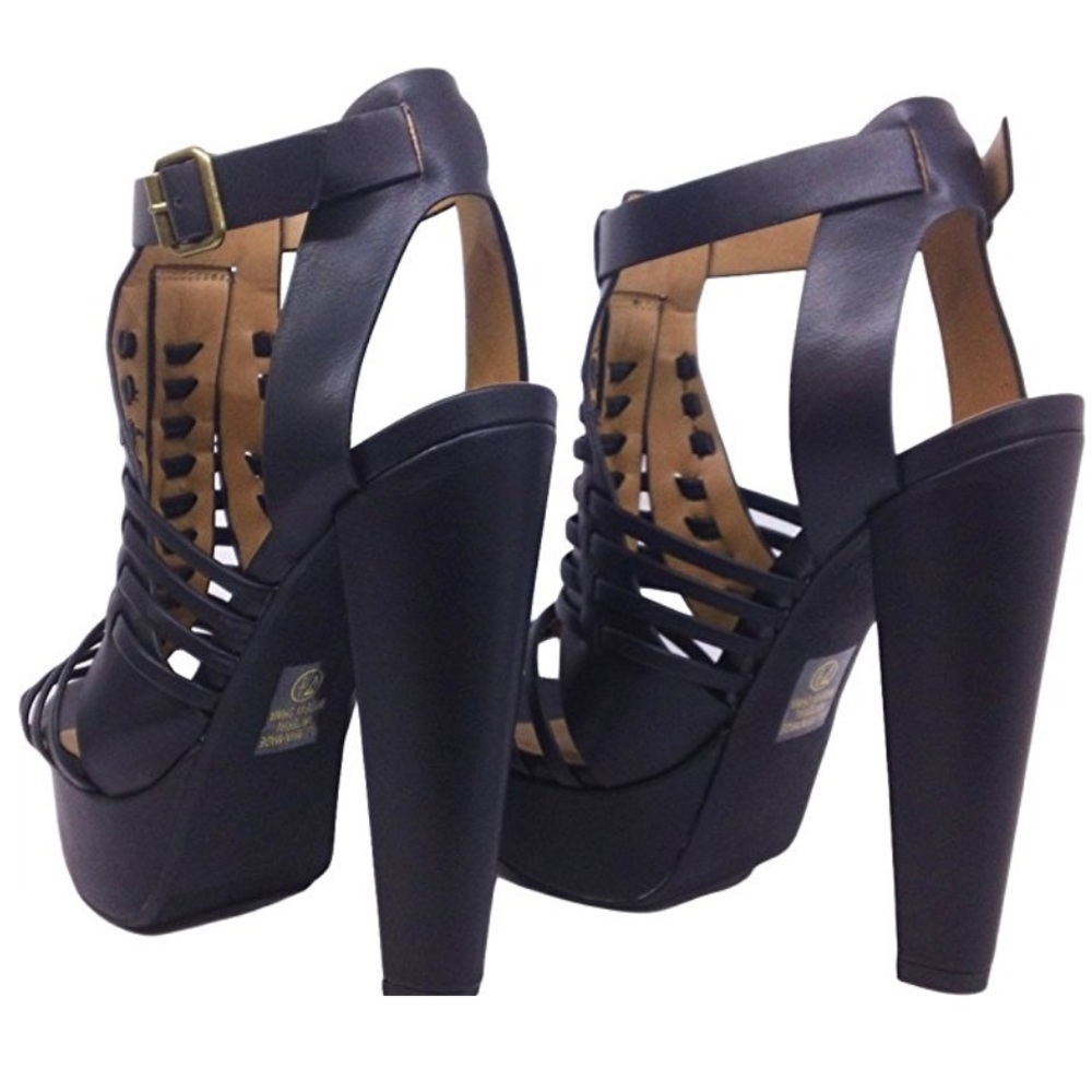 High Heel Platform Sandal with Strap - Picture 5 of 5