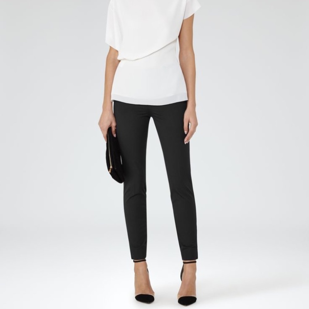 NWT Reiss "Camron" skinny cropped black pants