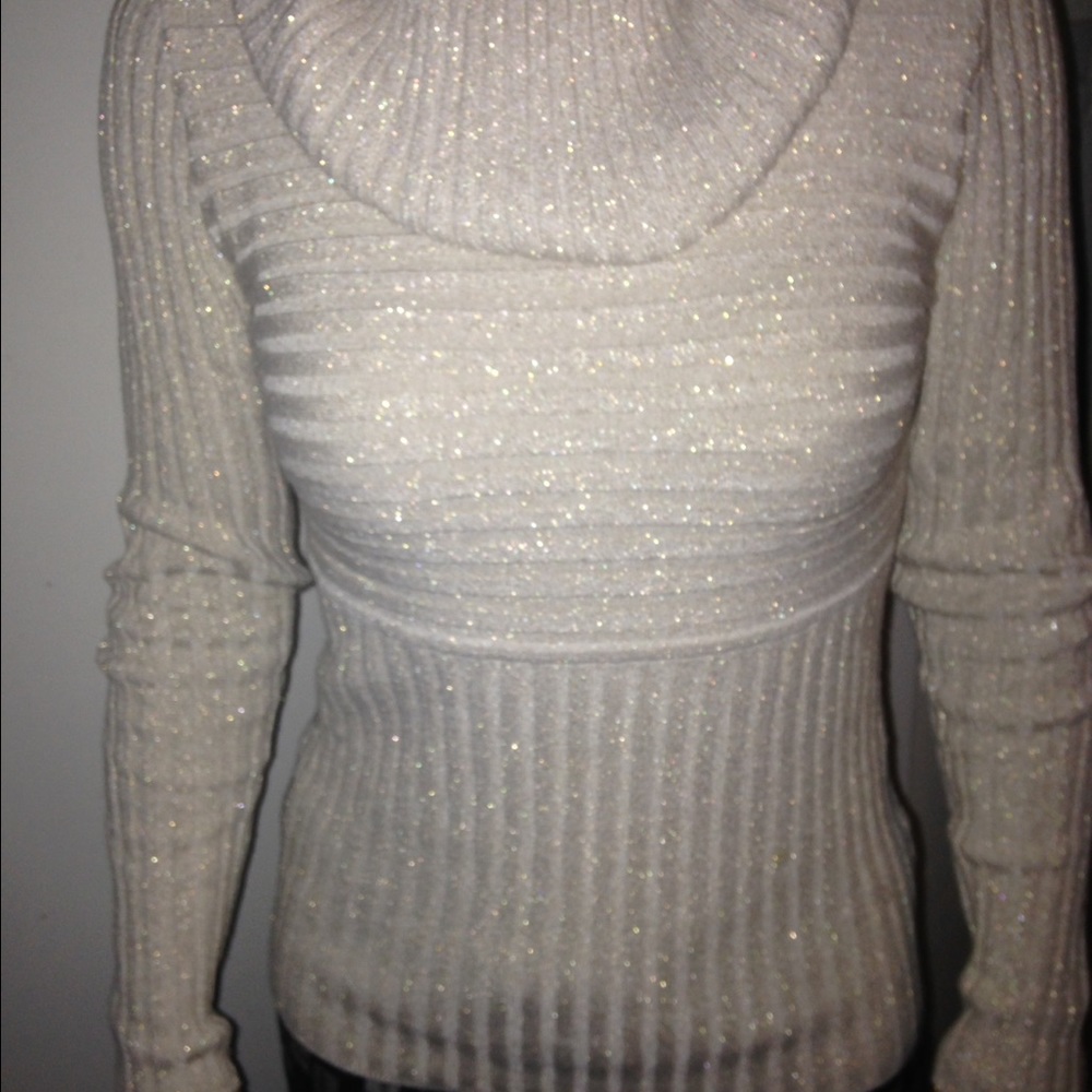 Long sleeve - sweater top - sparkle / champagne