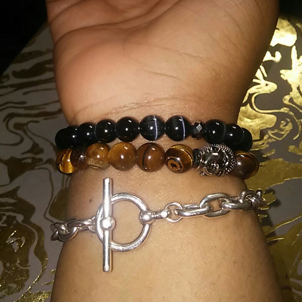 🐯Tiger's Eye stretch bracelet with Buddah bead🐯