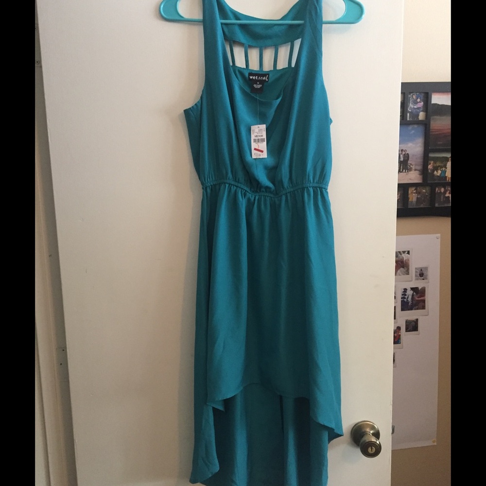 NWT Teal Wet Seal High-Low Dress