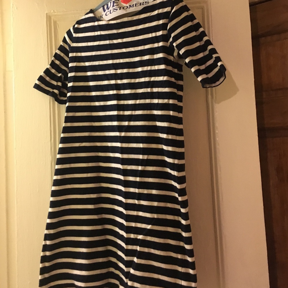 Gap blue and white striped dress