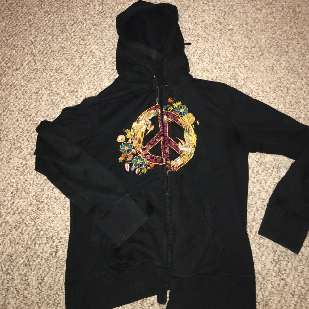 Black Luck Brand Sweatshirt Large
