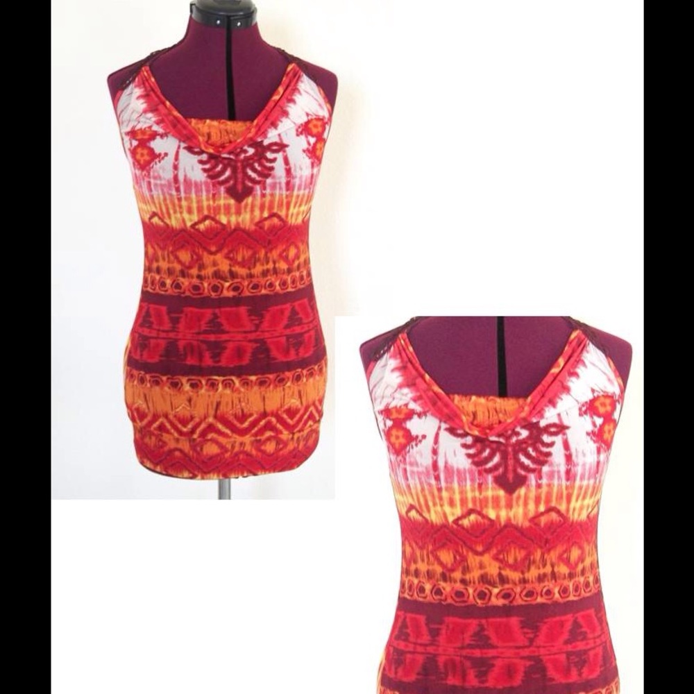 RUE 21 Crochet Racerback Red Knit Top - Sz S