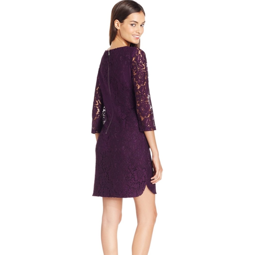 Vince Camuto Sheath Dress - Eggplant - Lace