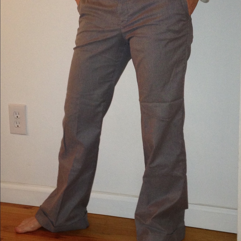 Navy and white pin stripped pants
