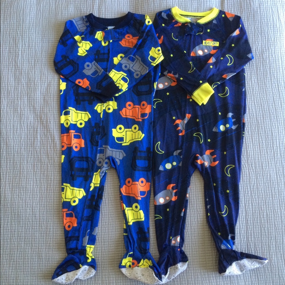Like New! Set of 2 Baby Boys' Footed Pajamas
