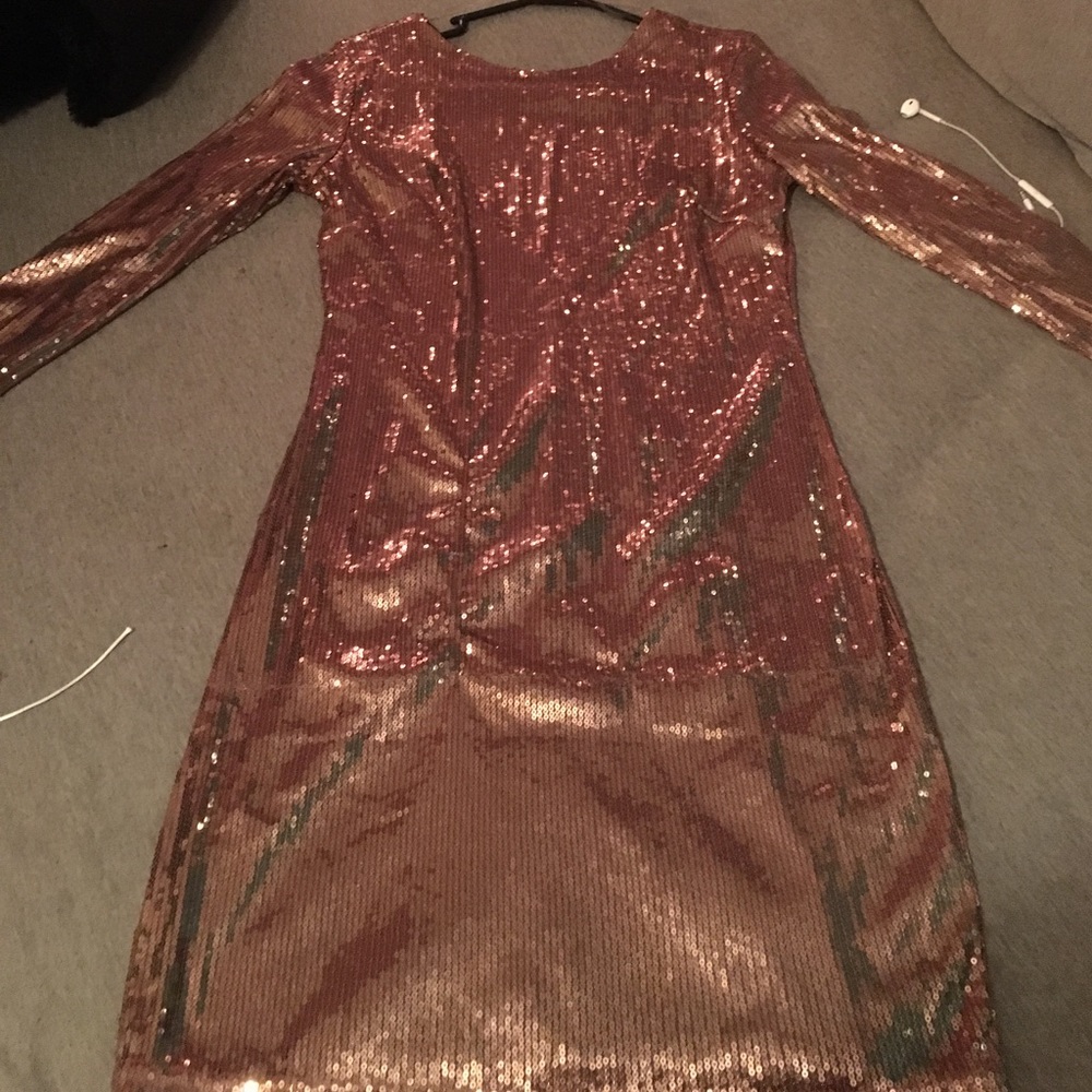 Bronze sequin dress