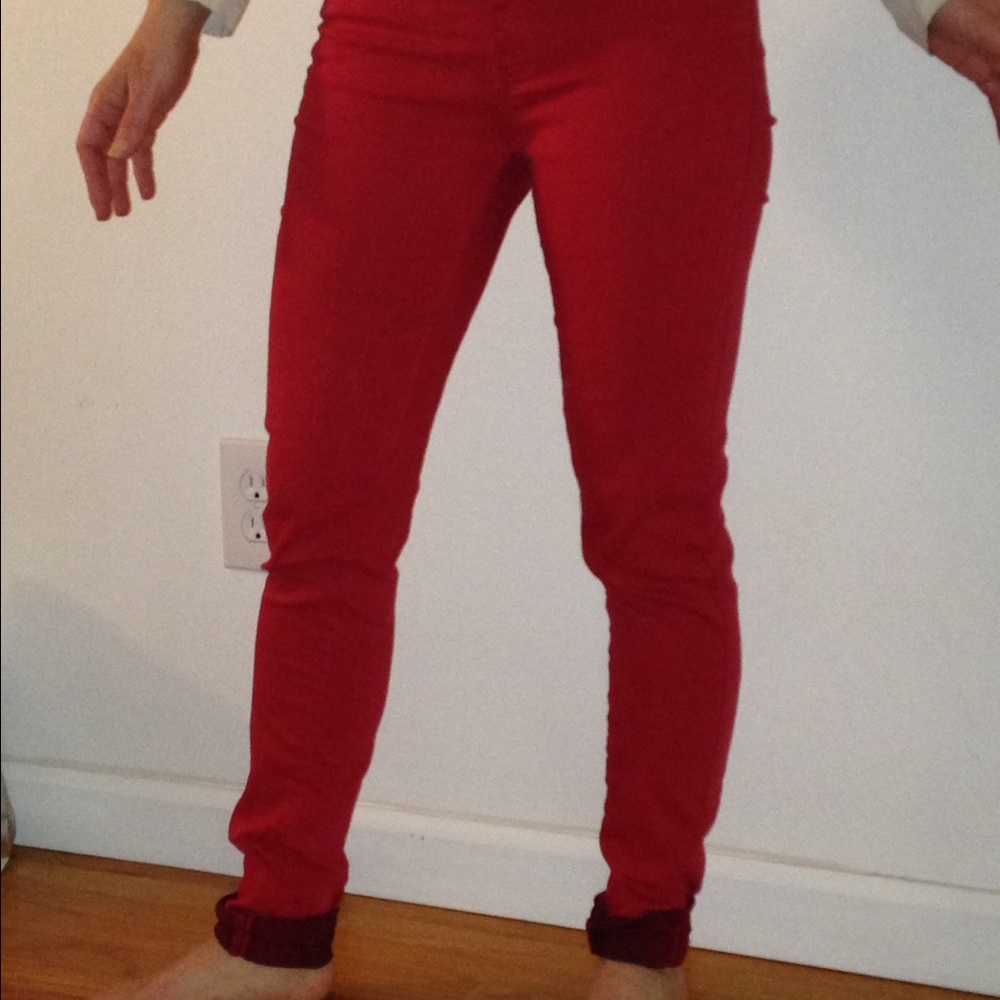 Red stretch jean / pants