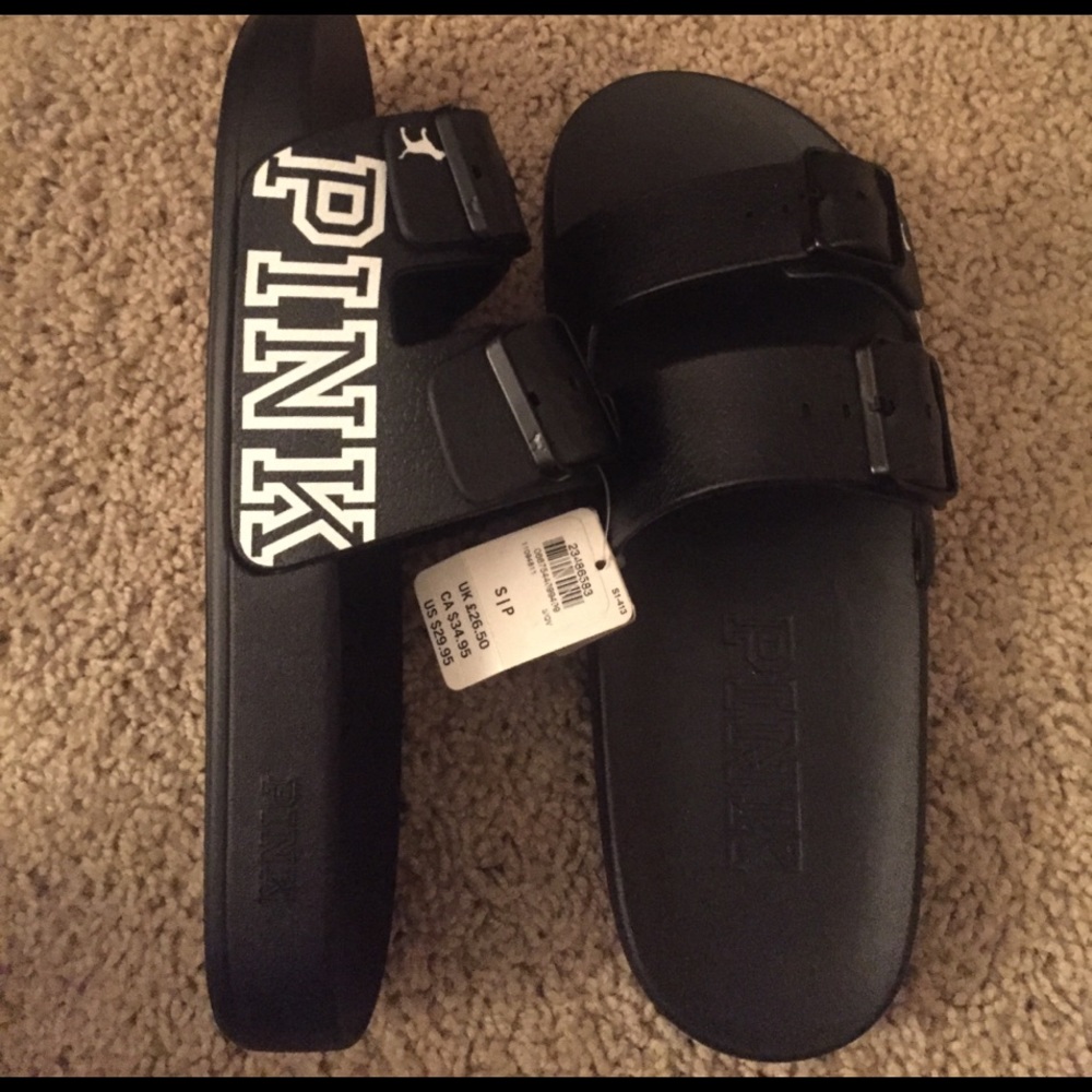 VS PINK Black Sandals