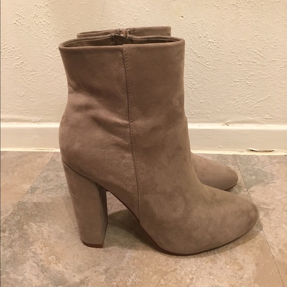 JustFab Faux Suede Ankle Boots | 7W - Picture 2 of 5