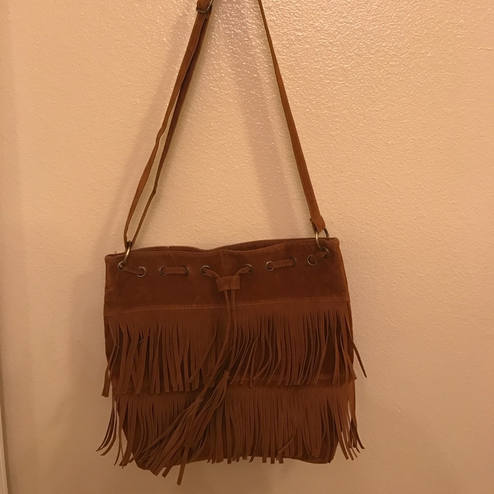Adjustable Fringe Suede Satchels💕