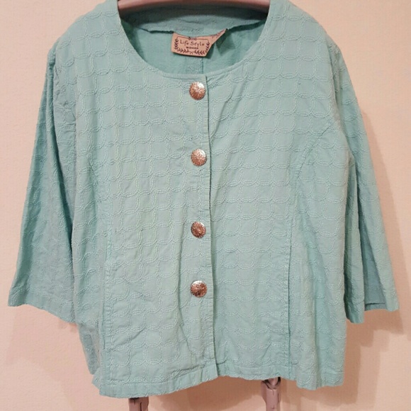 Life Style Woman Light Green Jacket - Picture 2 of 7