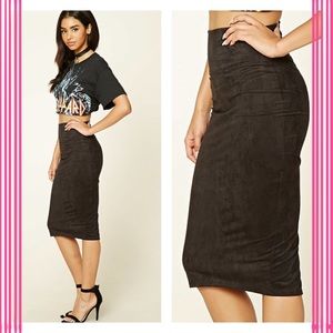 🖤 Faux Suede Pencil Skirt 🖤