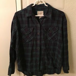 Forever 21 Green Checkered Flannel