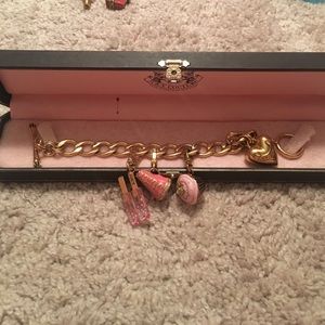 Juicy Couture charm bracelet w/charms and box