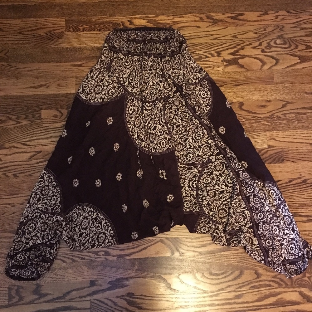 ~ brown and cream harem pants ~