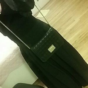 Black quilted crossbody purse