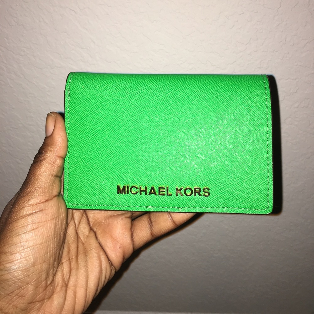 Michael kora green small wallet