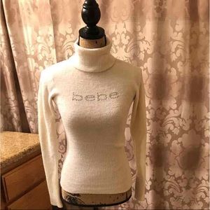 Bebe White Turtleneck Sweater Sz. XSmall