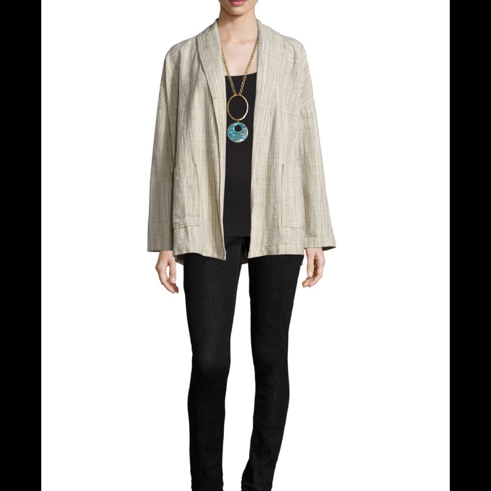 Eileen Fisher Striped Kimono Jacket
